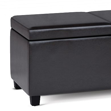 Simpli Home Avalon Storage Ottoman Bench