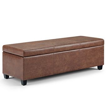 Simpli Home Avalon Storage Ottoman Bench