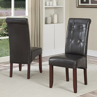 Simpli Home Cosmopolitan 2 pc Parson Chair Set