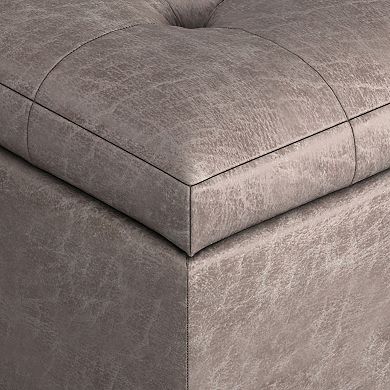 Simpli Home Tufted Storage Ottoman
