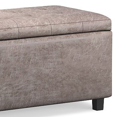 Simpli Home Tufted Storage Ottoman