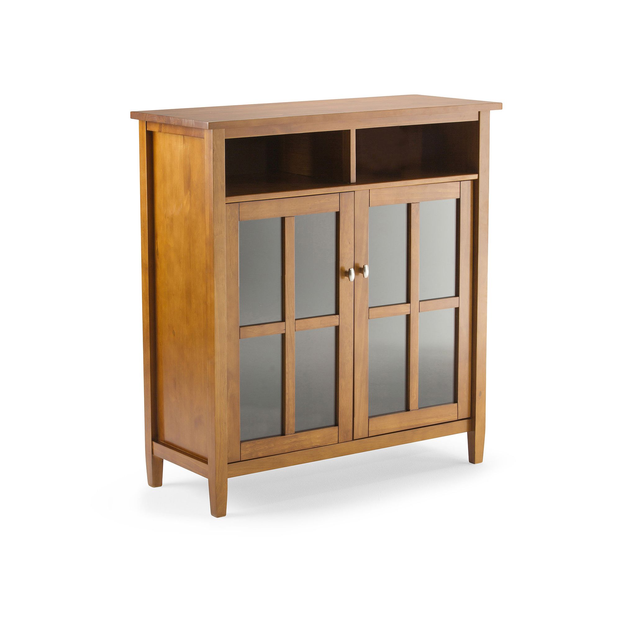 Simpli Home Warm Shaker Storage & Entertainment Cabinet, Light Golden Brown