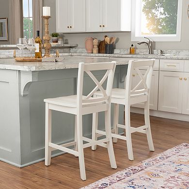 Linon Torino X Back Counter Stool