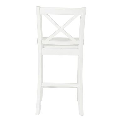 Linon Torino X Back Counter Stool