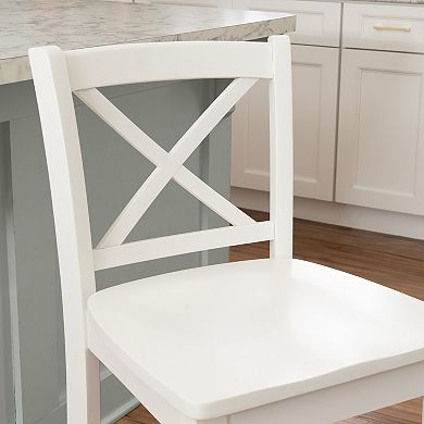 Linon Torino X Back Counter Stool