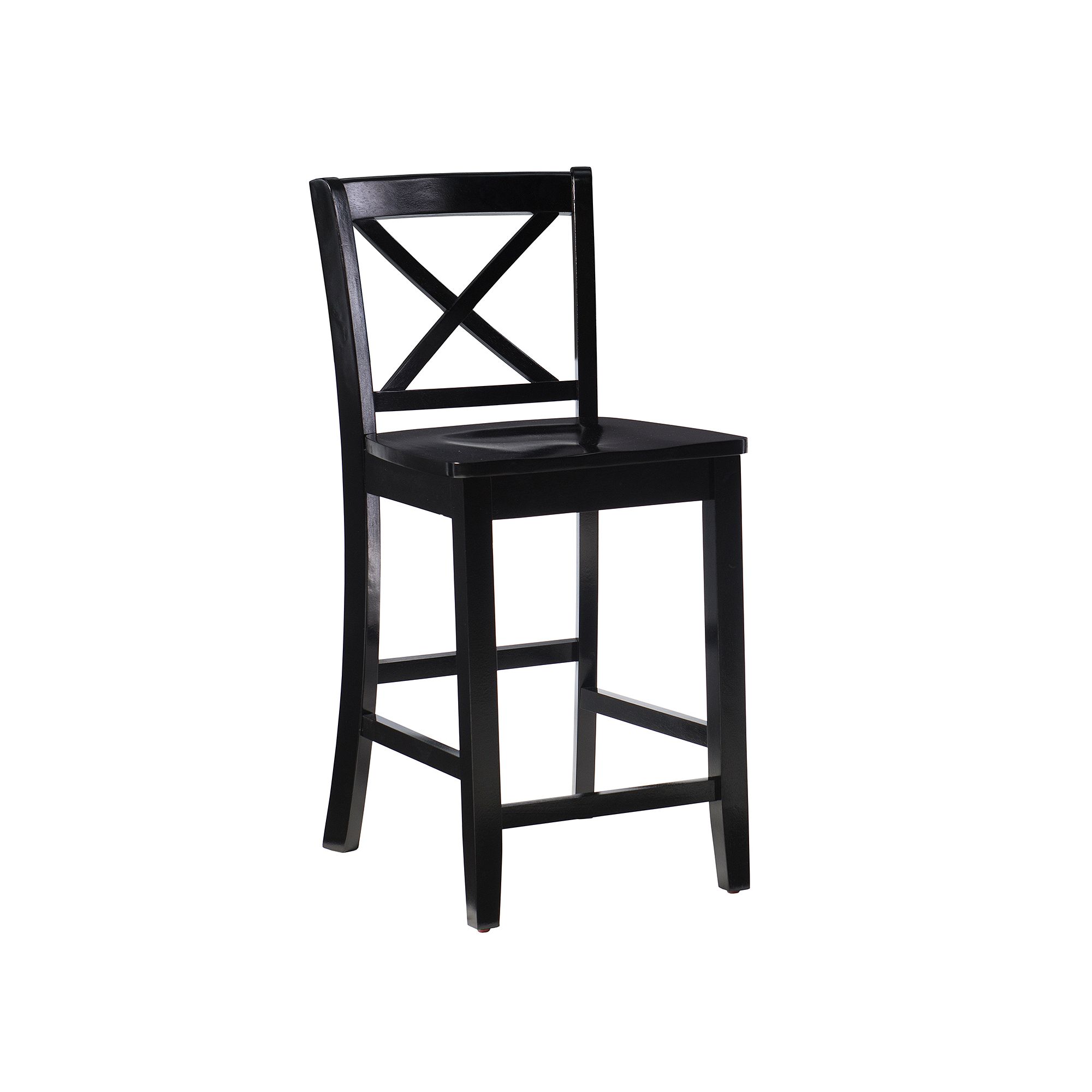 Linon Torino X Back Counter Stool, Black
