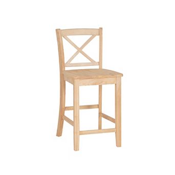 Linon Torino X Back Counter Stool