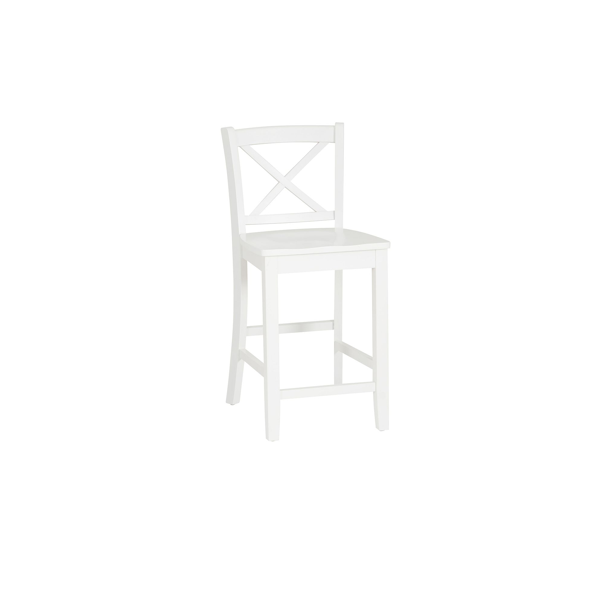 Linon Torino X Back Counter Stool, White