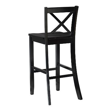 Linon X Back Bar Stool