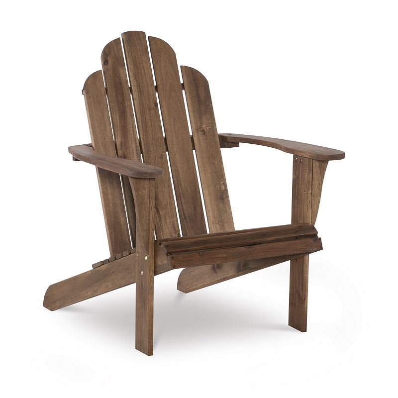 93889565 Linon Woodstock Adirondack Lounge Chair, Brown, Fu sku 93889565