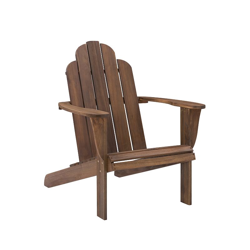 93889565 Linon Woodstock Adirondack Lounge Chair, Brown, Fu sku 93889565