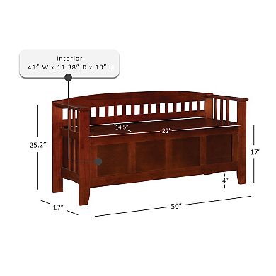 Linon Split Seat Storage Bench