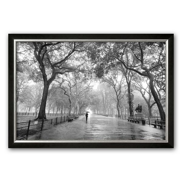 Art Com Poet S Walk Central Park New York City Framed Art Print By Henri Silberman