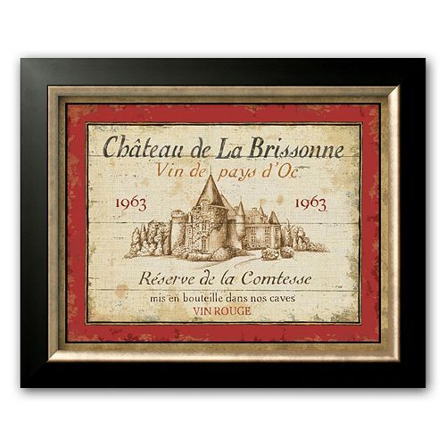 Art.com French Wine Labels I Framed Art Print by Daphne Brissonnet