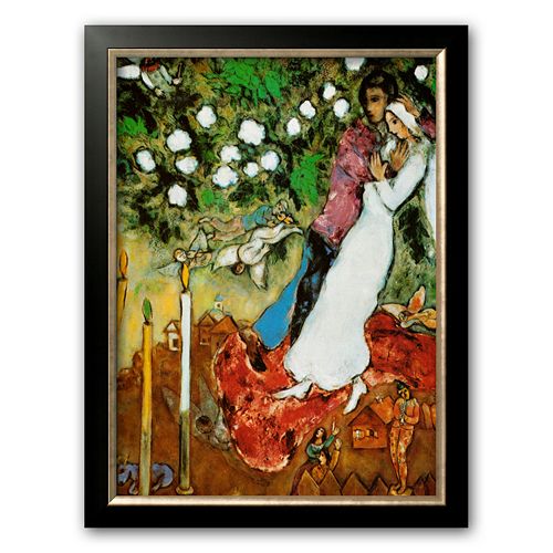 Art.com Three Candles Framed Art Print by Marc Chagall