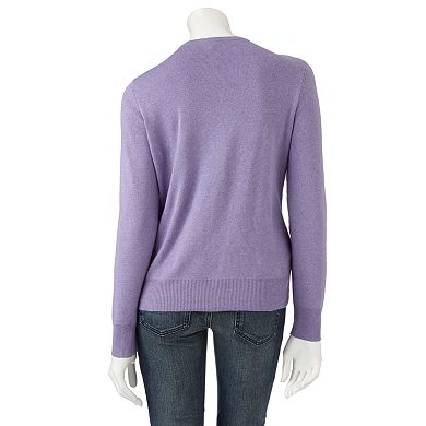 Women's Croft & Barrow® Essential Cotton Solid Cardigan