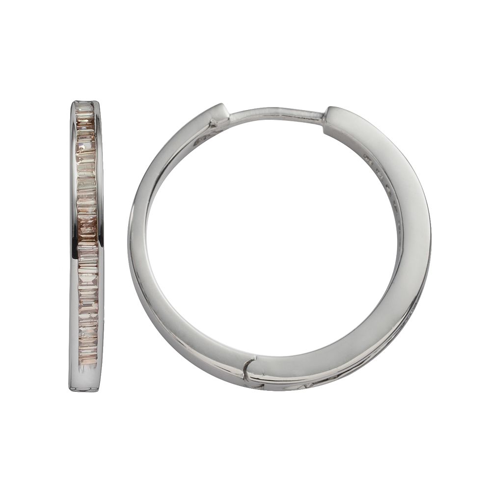 Champagne Hoop Earrings - Pierced