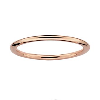 Stacks & Stones 18k Rose Gold Over Silver Stack Ring