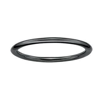 Stacks & Stones Ruthenium-Plated Sterling Silver Stack Ring