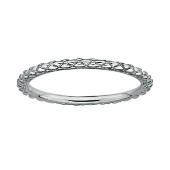 Stacks & Stones Sterling Silver Crisscross Stack Ring
