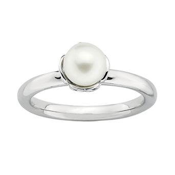 Stacks & Stones Sterling Silver Freshwater Cultured Pearl Stack Ring