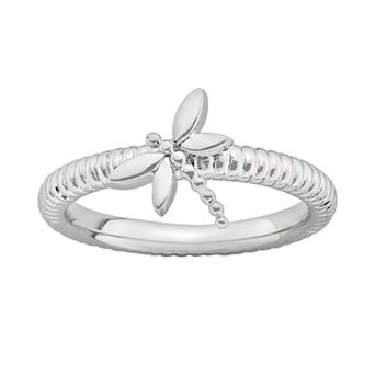 Stacks & Stones Sterling Silver Dragonfly Stack Ring