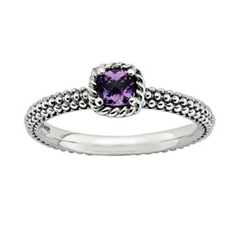 Stacks & Stones Sterling Silver Amethyst Stack Ring