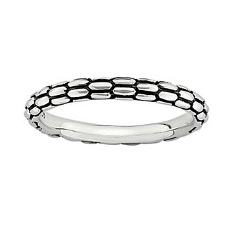 Stacks & Stones Sterling Silver Textured Stack Ring