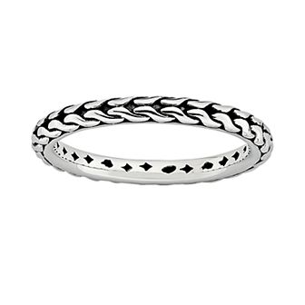 Stacks & Stones Sterling Silver Braided Stack Ring