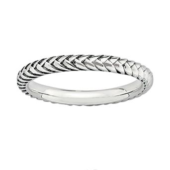 Stacks & Stones Sterling Silver Wheat Stack Ring