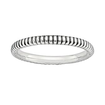 Stacks & Stones Sterling Silver Ribbed Stack Ring