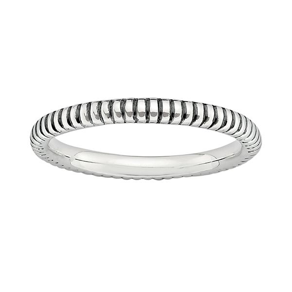 Stacks & Stones Sterling Silver Ribbed Stack Ring