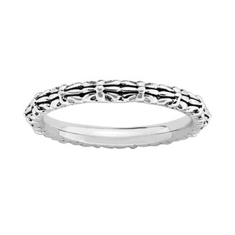 Stacks & Stones Sterling Silver Fleur-de-Lis Flower Stack Ring