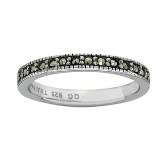 Stacks & Stones Sterling Silver Marcasite Stack Ring