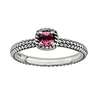 Stacks & Stones Sterling Silver Pink Tourmaline Stack Ring