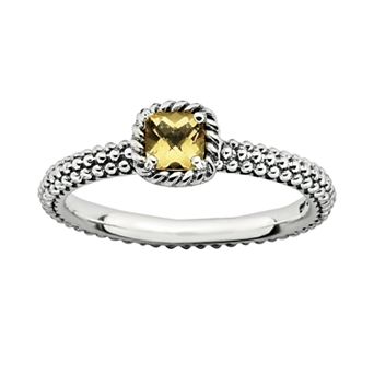 Stacks & Stones Sterling Silver Citrine Stack Ring