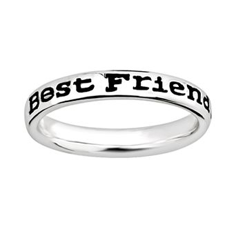 Stacks & Stones Sterling Silver "Best Friends" Stack Ring