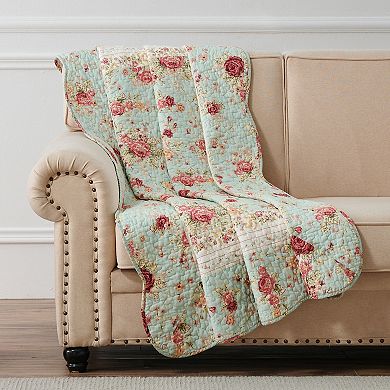 Antique Rose Reversible Quilted Throw