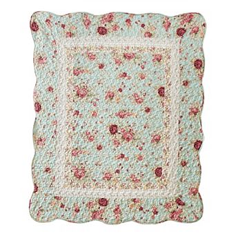 Antique Rose Reversible Quilted Throw