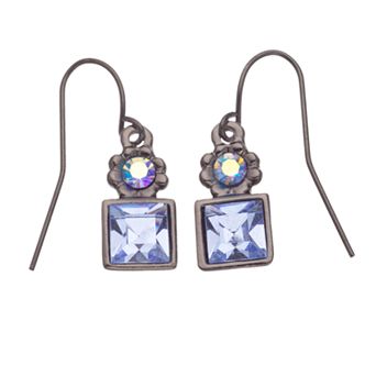 1928® Simulated Sapphire Drop Earrings