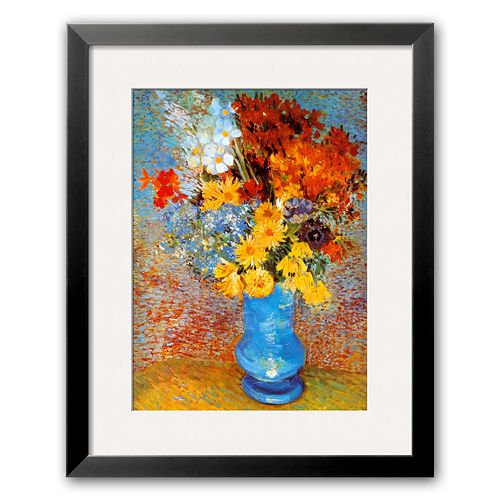Art.com Vase of Flowers, c.1887 Black Framed Art Print by Vincent van Gogh