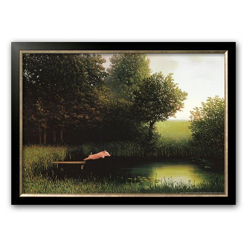 Art.com Kohler's Pig Framed Art Print by Michael Sowa