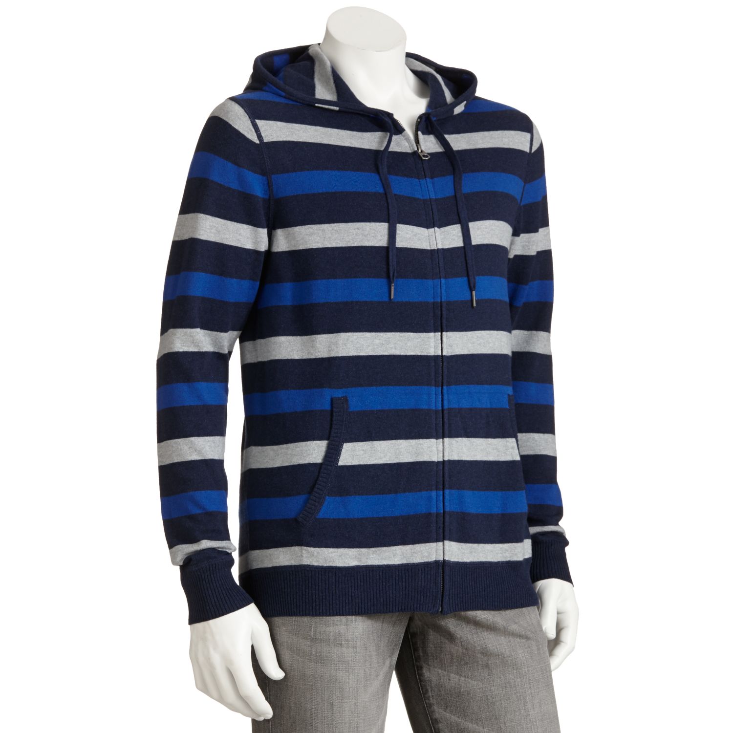 striped hooded sweater