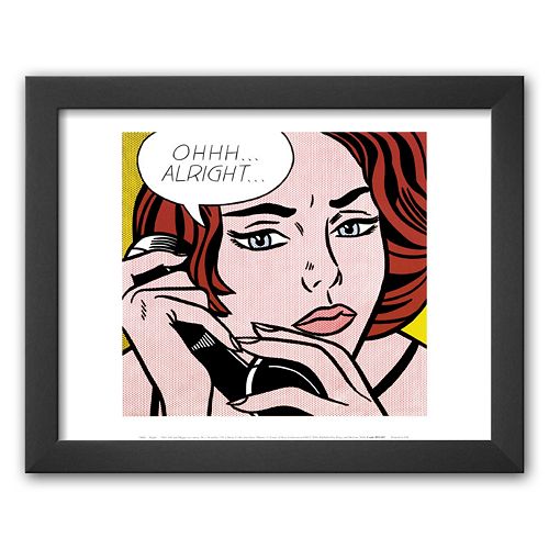 Art.com Ohh Alright, 1964 Framed Art Print by Roy Lichtenstein