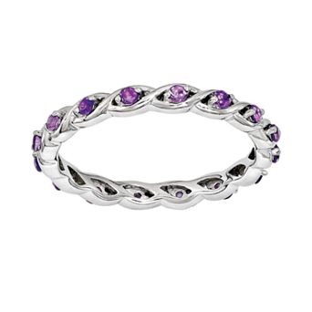 Stacks & Stones Sterling Silver Amethyst Stack Ring
