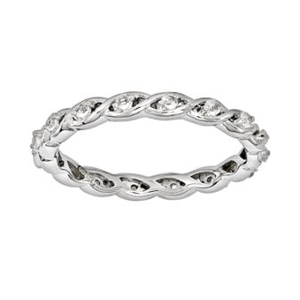 Stacks & Stones Sterling Silver White Topaz Stack Ring
