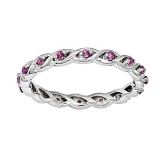 Stacks & Stones Sterling Silver Rhodolite Garnet Stack Ring