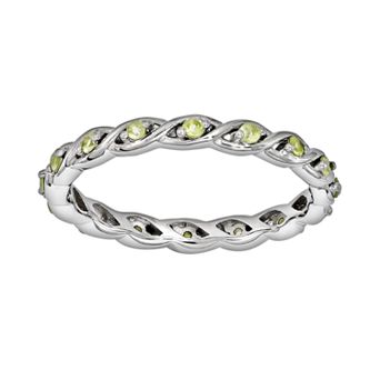 Stacks & Stones Sterling Silver Peridot Stack Ring