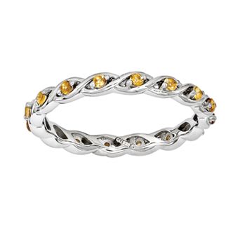 Stacks & Stones Sterling Silver Citrine Stack Ring