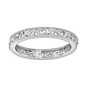 Stacks & Stones Sterling Silver White Topaz Stack Ring